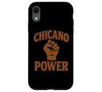 Chicano Power - Bandiera messicana del Messico, colore: Marrone Latino Raza No Migra Custodia per iPhone XR