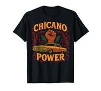 Chicano Power Messicano Latino Raza La Migra Chingon Lowrider Maglietta