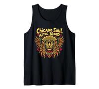 Chicano Soul Aztec Blood Messicano Latino Art Canotta