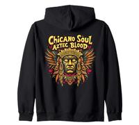 Chicano Soul Aztec Blood Messicano Latino Art Felpa con Cappuccio