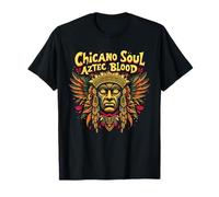 Chicano Soul Aztec Blood Messicano Latino Art Maglietta