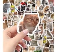 ChicAppeal Set di 100 Adesivi Gatti, Adesivi Divertenti a forma di gatto, Impermeabili, in PVC, Sticker Aesthetic per Gli Amanti dei Gatti, Bottiglie d'acqua, Libri, Computer, Auto(forma di gatto)