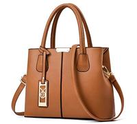 CHICAROUSAL - Borsa da donna, borsetta, borsa a tracolla, in pelle, borsa tote da donna, Marrone