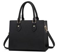 CHICAROUSAL Borse a tracolla e borse per le donne in pelle PU Tote Top Handle Borse a tracolla, Liz Nero