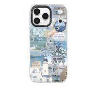 ChiCaseVer Custodia per iPhone 17 Pro, collage da spiaggia nostalgico, collage costiero, morbido TPU sottile compatibile con MagSafe e protezione dalle cadute di livello militare e controllo della