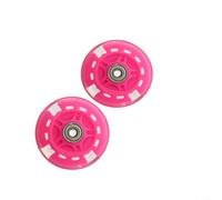 ChicBosom 2 ruote posteriori di ricambio per scooter da 80 mm, con luci a LED lampeggianti, per monopattini, pattini in linea, kickboard, bagagli (rosa)