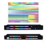 ChicBosomn Indicatore di spettro musicale a LED, indicatore di livello VU Meter Analizzatore LED a colori 19 colori 1.5U Indicatori di visualizzazione dello spettro