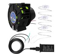 ChicBosomn Ventilatore di ricambio gonfiabile, 12 V, 1,5 A, isolato, impermeabile, con 3 luci a LED e adattatore da 2 A, per giardino, cortile, gonfiabili, barbecue, picnic, campeggio, riscaldamento