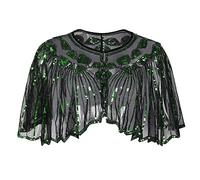 ChicBosomn Vintage Boutique - Mantella con paillettes e perline, stile retrò, stile anni '20