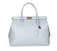 Chicca Borse Borsa Donna a Mano Pelle con Tracolla Bauletto (D92 Celeste)