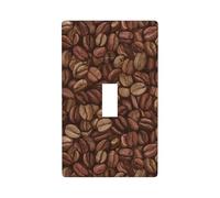 Chicchi di caffè Copertura interruttore della luce decorativo singolo Toggle 1 Gang Piastra da parete per cucina fattoria camera da letto bagno Art Decor