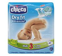 3 Pacchi (63 Pannolini) Chicco Dry Fit Advanced Pannolino Midi Tg. 3 (4-9 Kg)
