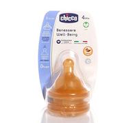 Chicco 00020844200000 Benessere Fast Tettarella, Caucciù, 4+ Mesi, Arancione, 2 Pezzi