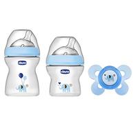 Chicco 00080711620000 Set Regalo NaturalFeeling Biberon per Bambino, Blu