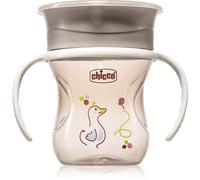 Chicco Perfect Cup Primo Bicchiere per Bambini 200 ml, 1 Tazza Biberon 12+ Mesi per Imparare a Bere, con Membrana in Silicone a 360° e Manici Rimovibili, senza BPA, Grigio