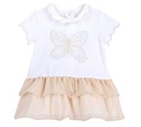CHICCO ABITO M/C ART. 016602 COLORE NATURALE RIGATO BAMBINA
