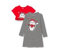 Chicco Abito Manica Lunga (720) Bambine e Ragazze, Rosso e Nero, 56