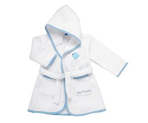 Chicco Accappatoio con Cappuccio, Tessuto in Piquet con Ricamo Dolce Uccellino, con Due Tasche e Pratica Cintura, Materiali pregiati, 100% Cotone, 12 Mesi+, Blu