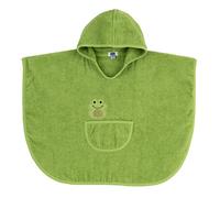 CHICCO Poncho con Cappuccio, Accappatoio Per Bambini, Tessuto in Spugna Morbidissima, con Tasca, 100% Cotone, 12 Mesi+, Rana Verde