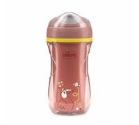 Chicco Active Cup Bicchiere Antigoccia Plastica Bambini 266 ml, Tazza Biberon 14+ Mesi per Imparare a Bere, Termica con Beccuccio Ergonomico Anti Morsi e Valvola Facili Sorsi, senza BPA, Rosa
