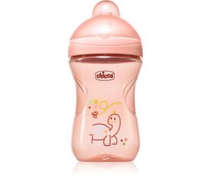 Chicco Advanced Cup 12m+ bicchiere salvagoccia con cannuccia Pink 266 ml