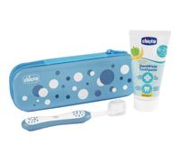 Chicco Always Smiling Set 6m+ Set per la cura dentale con astuccio Light Blue 1 pz