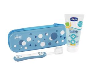 Chicco Always Smiling Set 6m+ Set per la cura dentale con astuccio Light Blue 1 pz