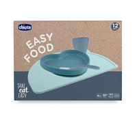 CHICCO (ARTSANA SpA) CHICCO EASY FOOD SET PAPPA SILICONE AZZURRO 12M+
