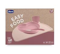 CHICCO (ARTSANA SpA) CHICCO EASY FOOD SET PAPPA SILICONE ROSA 12M+