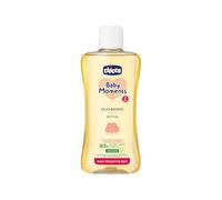 Chicco Olio da bagno Baby Moments – Pelli sensibili, formula naturale – 0+ mesi, 200 ml