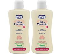 Chicco Baby Moments Olio Massaggio 2x200 ml Olio
