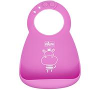 Chicco Bavaglina Silicone Easy Roll Colore Rosa 6Mesi+