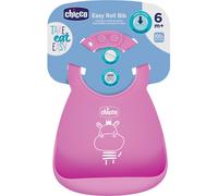 Chicco Bavaglino regolabile in silicone rosa