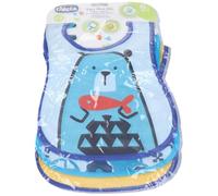 Chicco Bavaglie Pappa 6M+, Bavaglini Impermeabili Neonato, 3 Pezzi, in Morbido Cotone, Retro Impermeabile, Lavabili in Lavatrice, Buona Vestibilità, Bavette Neonato 6 Mesi