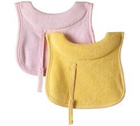Chicco Bavaglina in Tessuto Extra Assorbente, 2 Pezzi, Collo Regolabile, Colori Assortiti