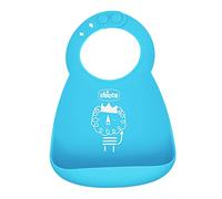 Bavaglino Pappa Chicco Rigido Con Tasca Blu