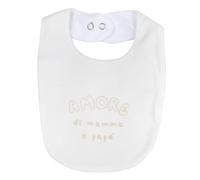 Chicco, Bavaglino con ricamo (Bianca con scritta)