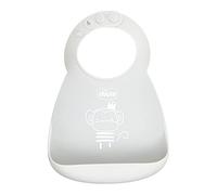 Chicco Bavaglino regolabile in silicone grigio