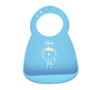 Chicco Bavaglina Silicone Easy Roll Colore Azzurro 6Mesi+