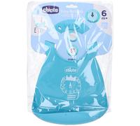 Chicco Bavaglino in Silicone Colore Azzurro 1 pz Accessori