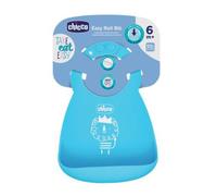 Bavaglino Pappa Chicco Rigido Con Tasca Blu