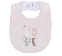 Chicco, Bavaglino stampato, 100% Cotone (Rosa/scritta LOVE)