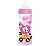 Chicco Benessere Biberon Flusso Medio in Plastica con Tettarella in Silicone, 250 ml, 120 g