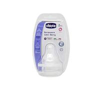 Chicco Benessere Tettarella Flusso Medio, Silicone, Bianco, 2 Mesi +, 2 Pezzi