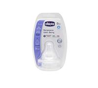Chicco Benessere Tettarella, Silicone, Flusso Regolare, Bianco, 0 Mesi +, 2 Pezzi