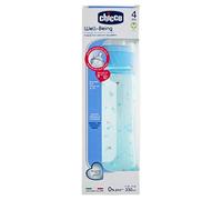 Chicco Biberon Benessere Colorato Azzurro, Silicone, Flusso Veloce, 330 ml, Modelli Assortiti, 1 Pezzo, Bambino