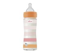 Chicco Benessere - biberon in vetro a flusso lento 240 ml - Orange Girl
