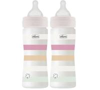 Chicco Biberon Benessere Flusso Medio, Biberon in Plastica da 250 ml, con Tettarella Physio in Morbido Silicone e Finitura Soft Sense, Anticolica, Riduce Rigurgito e Irritabilità, 2 Mesi+
