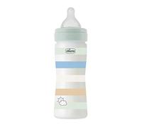 CHICCO Biberon Benessere Anticolica 250 ml Flusso Medio 2+ Mesi con Tettarella Physio in Silicone e Finitura Soft Sense - 28623210000