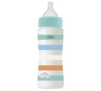 Chicco Biberon Benessere Flusso Veloce 330 ml Plastica Tettarella Physio Silicone Verde-Azzurro